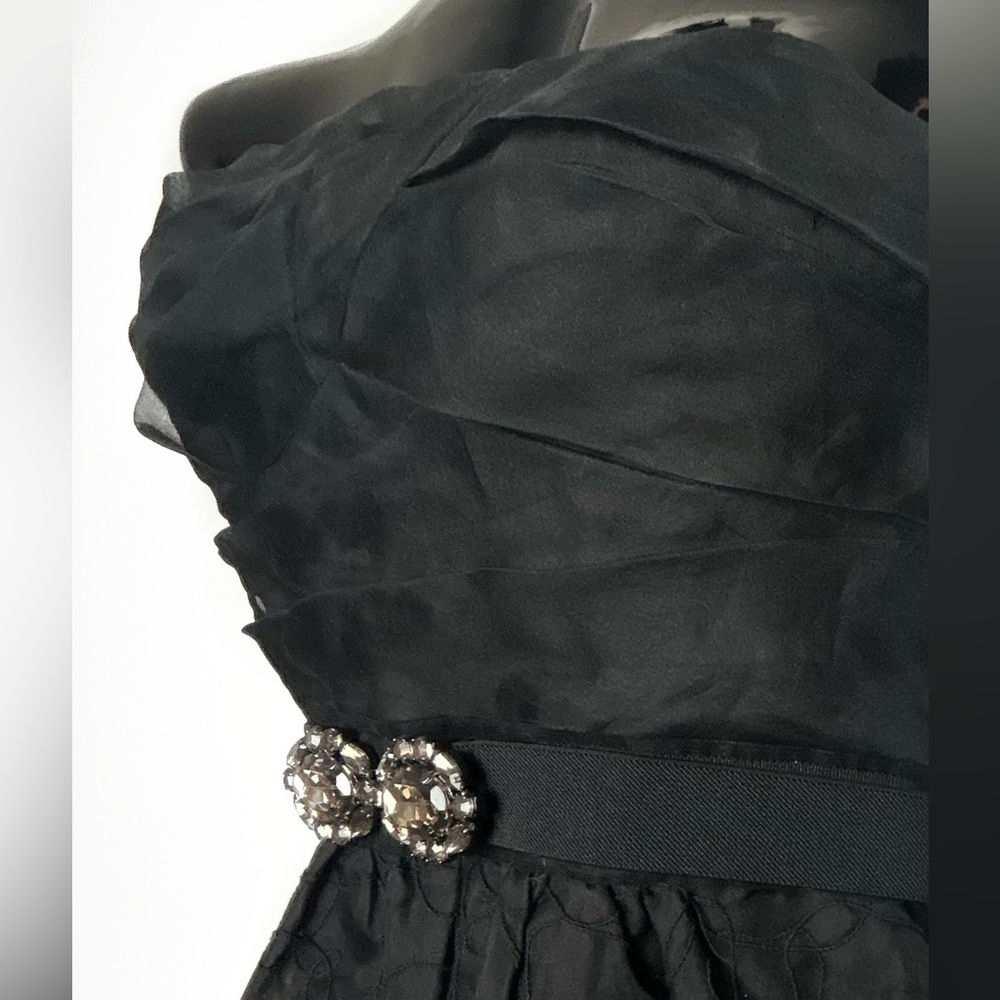 BCBGMaxAzria Elegant Black Textured Dress NWOT - Picture 7 of 14